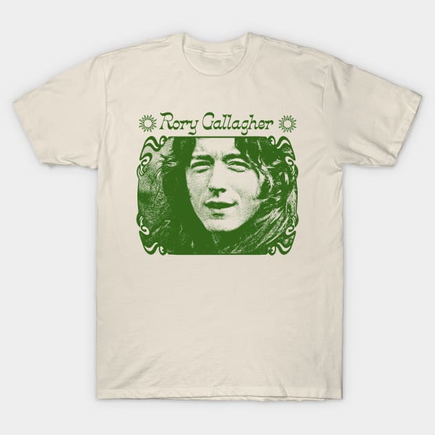 Rory Gallagher /// Retro Tribute Fanart Design T-Shirt by DankFutura